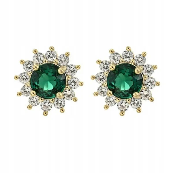 ECARLA kolczyki ze stali szlachetnej platerowanej 14k złotem KST3415