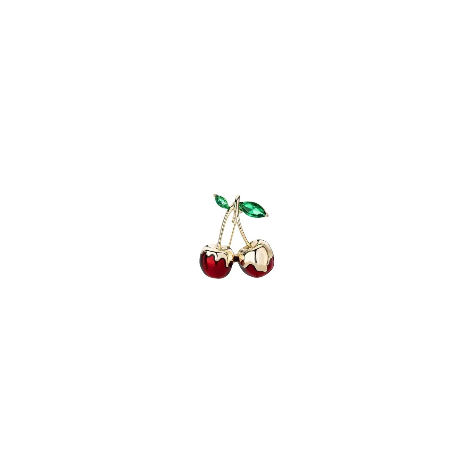 ECARLA broszka Wisienki oblane złotem BZ198
