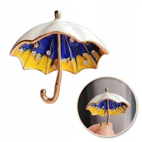 ECARLA broszka kryształowa Parasol BZ160 