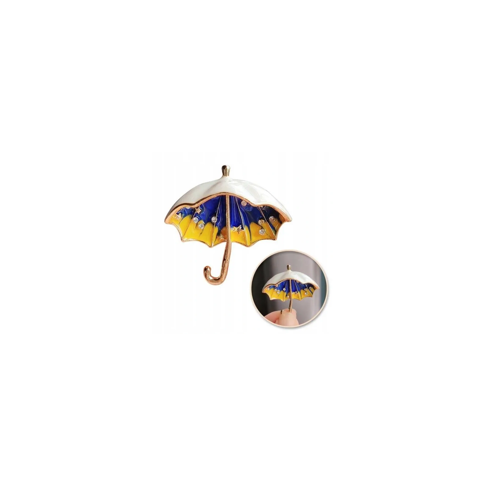 ECARLA broszka kryształowa Parasol BZ160 