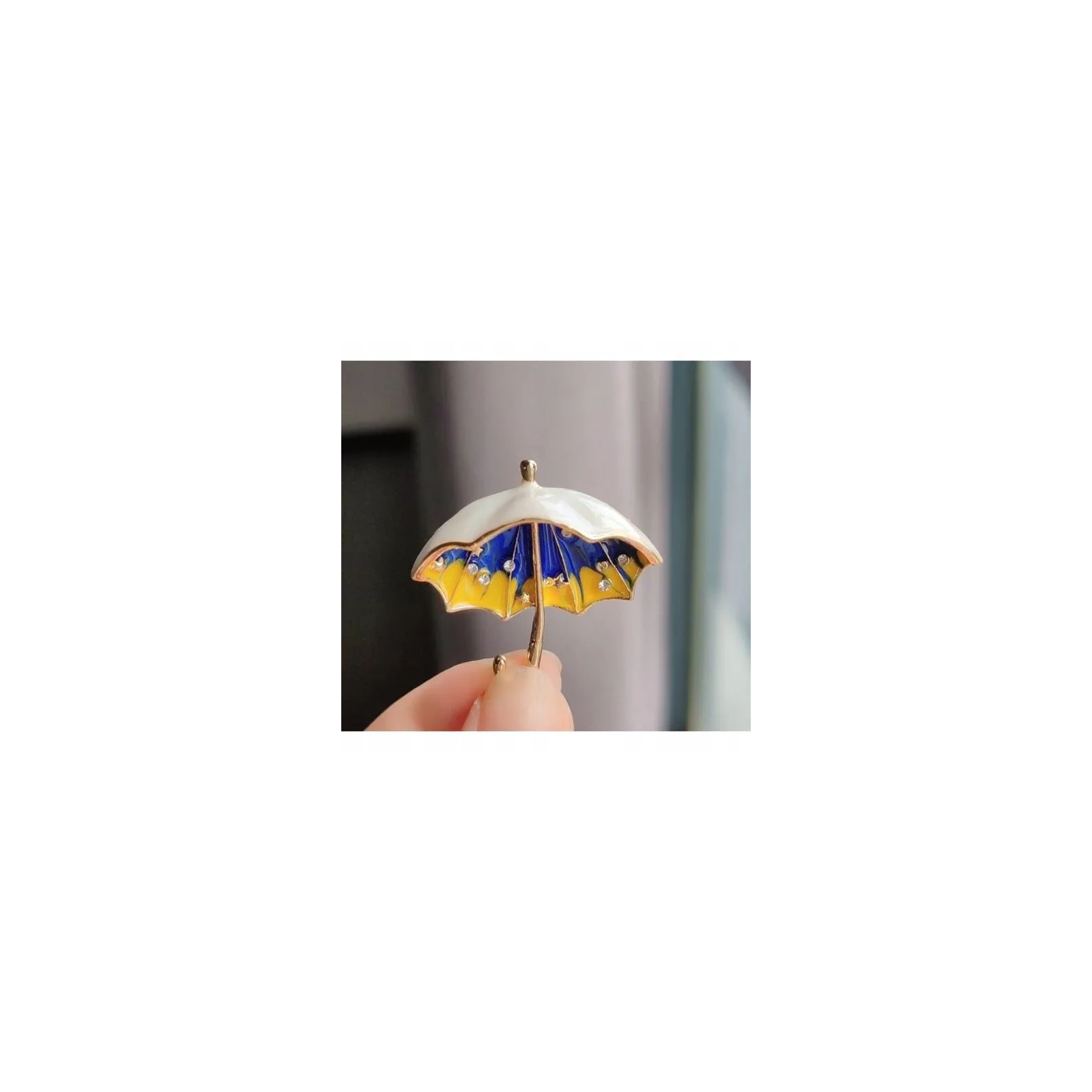 ECARLA broszka kryształowa Parasol BZ160 