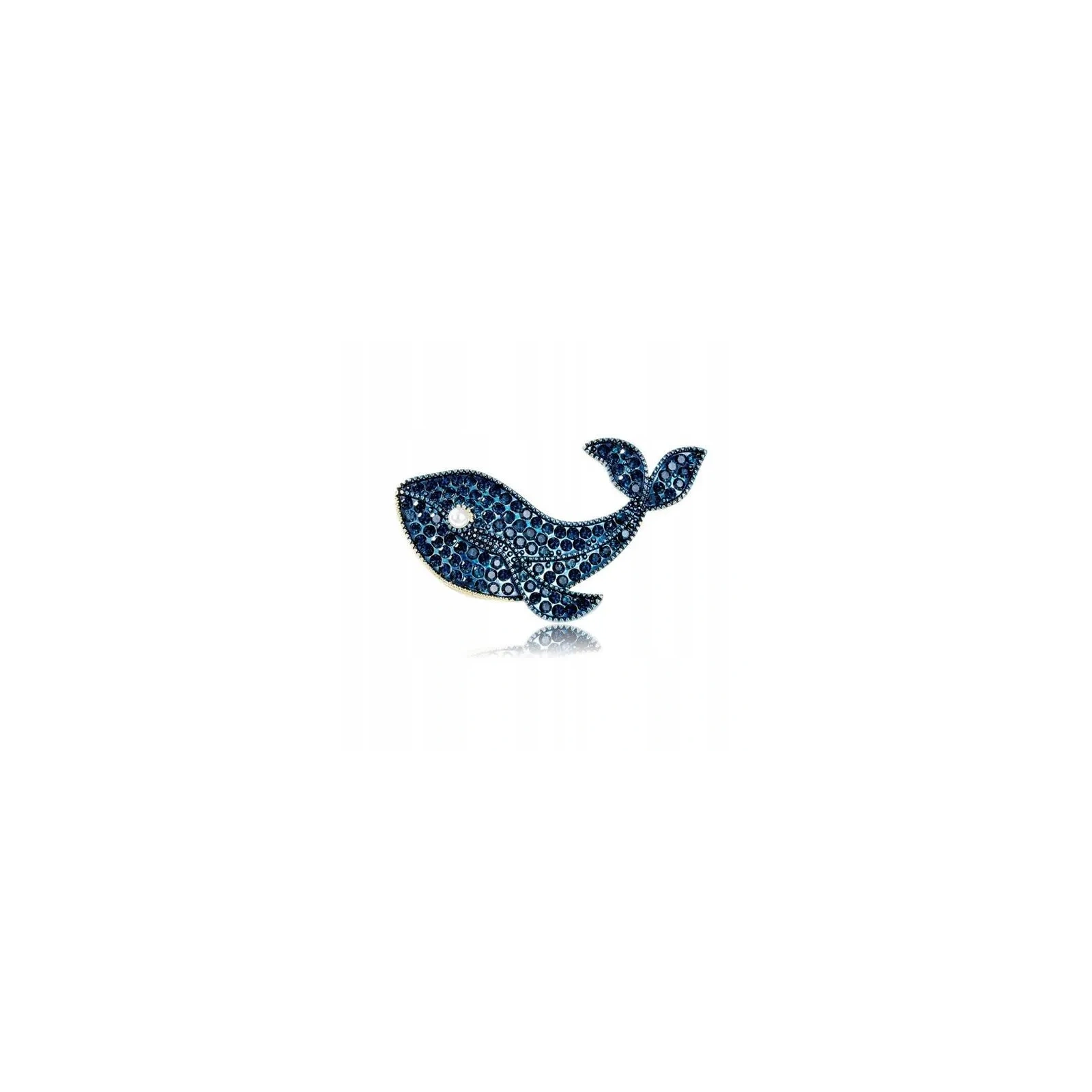ECARLA broszka Kryształowy Delfin BZ135 