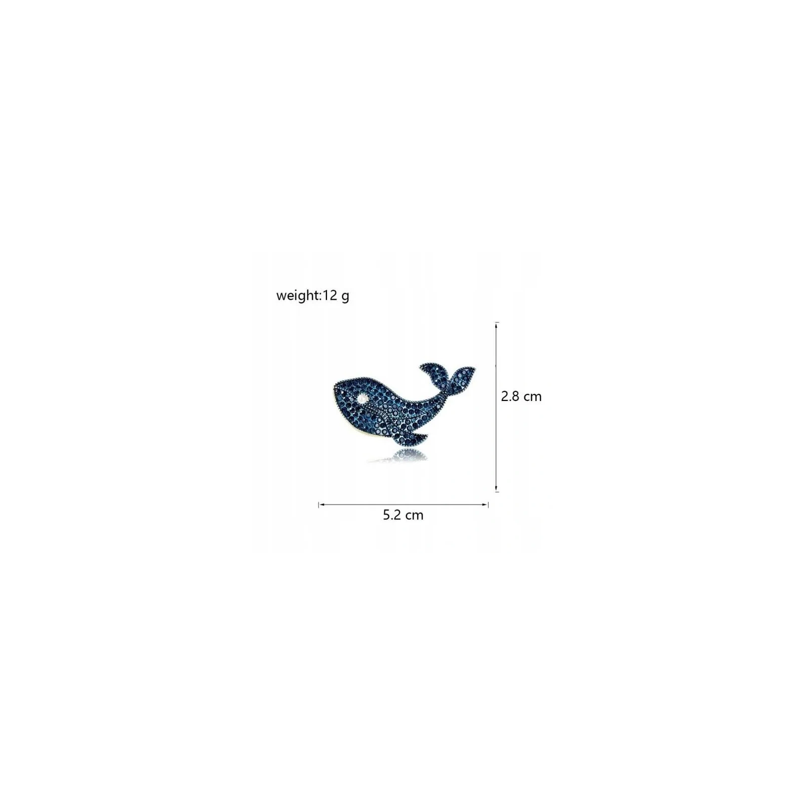 ECARLA broszka Kryształowy Delfin BZ135 