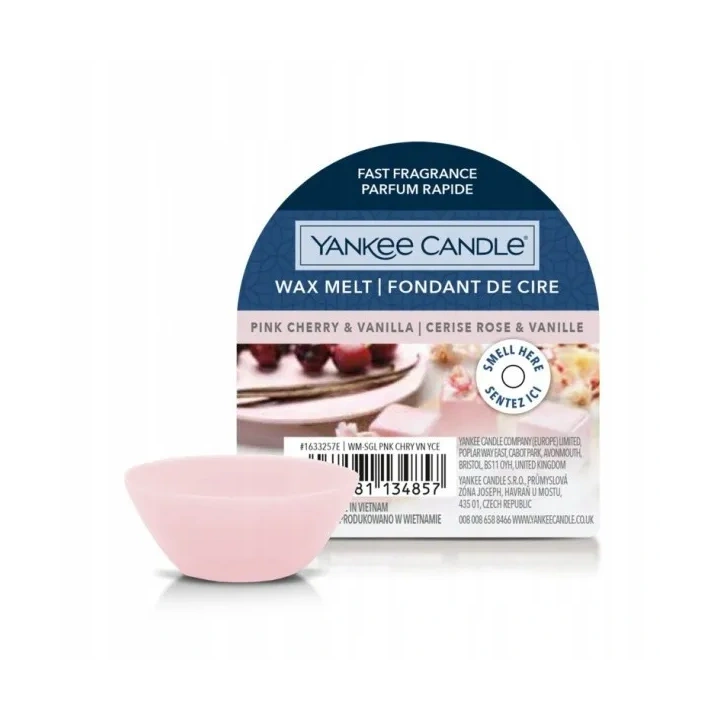 YANKEE CANDLE Classic Wax wosk zapachowy PINK CHERRY & VANILLA 22g