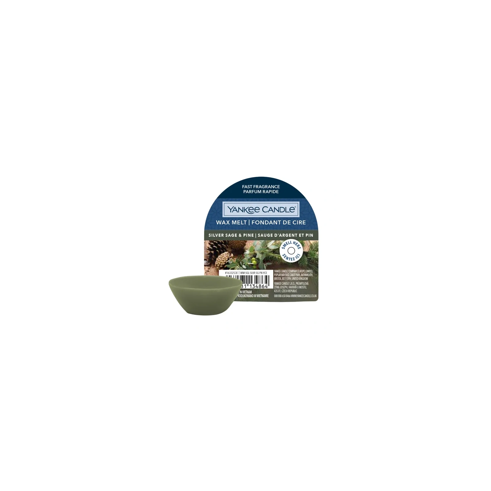 YANKEE CANDLE Classic Wax wosk zapachowy SILVER SAGE & PINE 22g