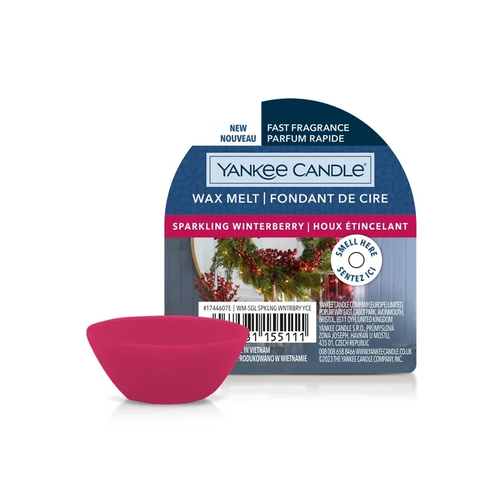 YANKEE CANDLE Classic Wax wosk zapachowy SPARKLING WINTERBERRY 22g
