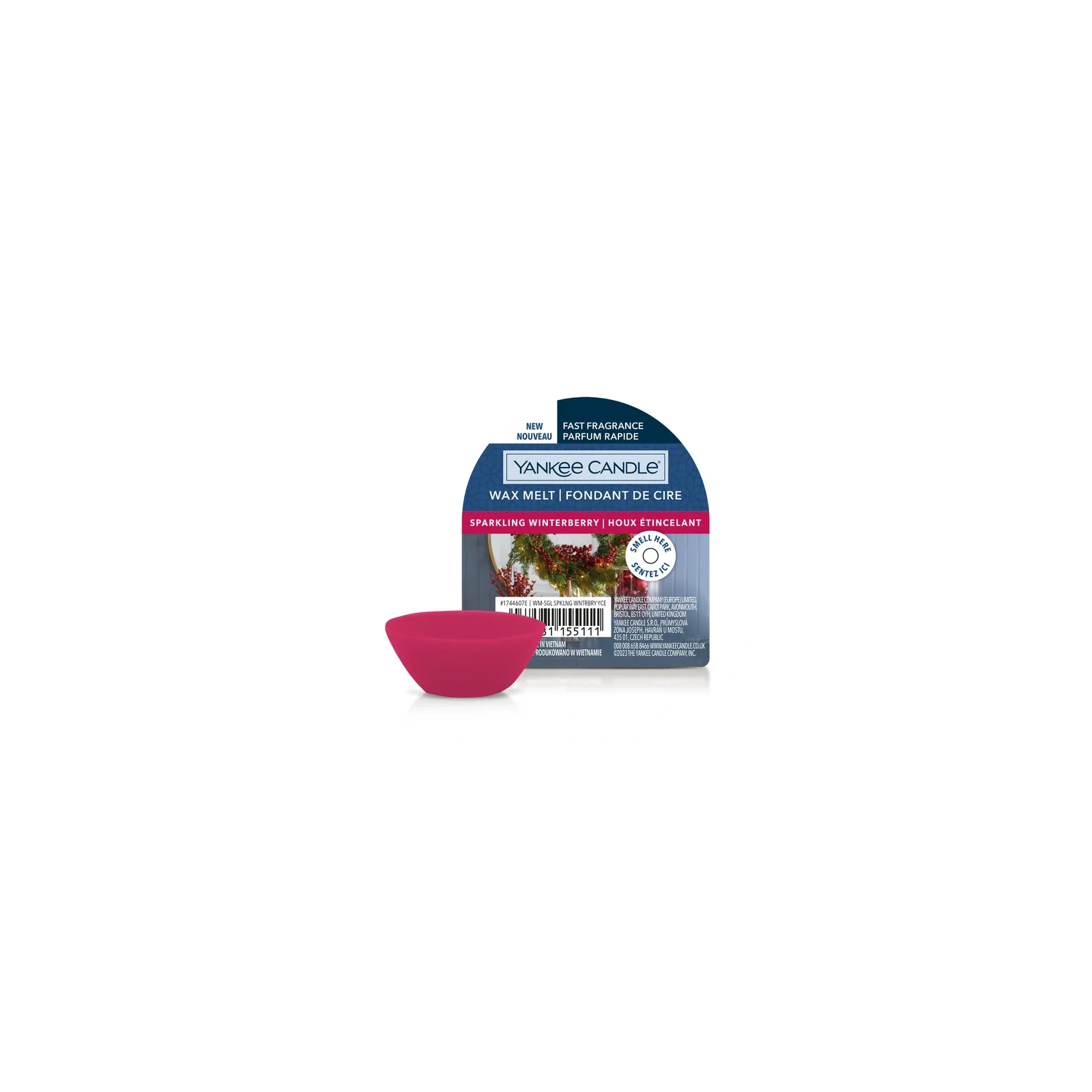 YANKEE CANDLE Classic Wax wosk zapachowy SPARKLING WINTERBERRY 22g