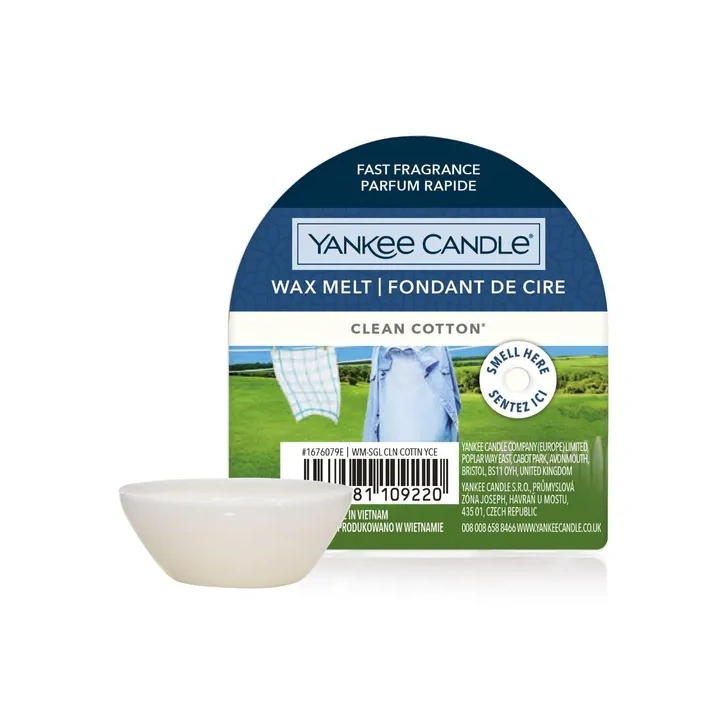 YANKEE CANDLE Classic Wax wosk zapachowy CLEAN COTTON 22g