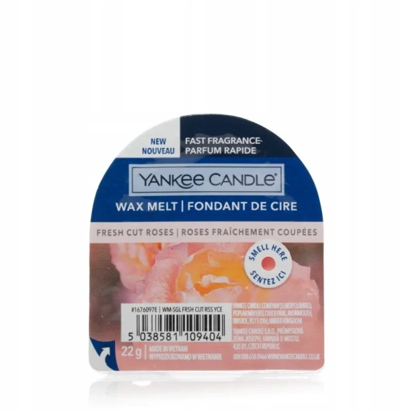 YANKEE CANDLE Classic Wax wosk zapachowy FRESH CUT ROSES 22g