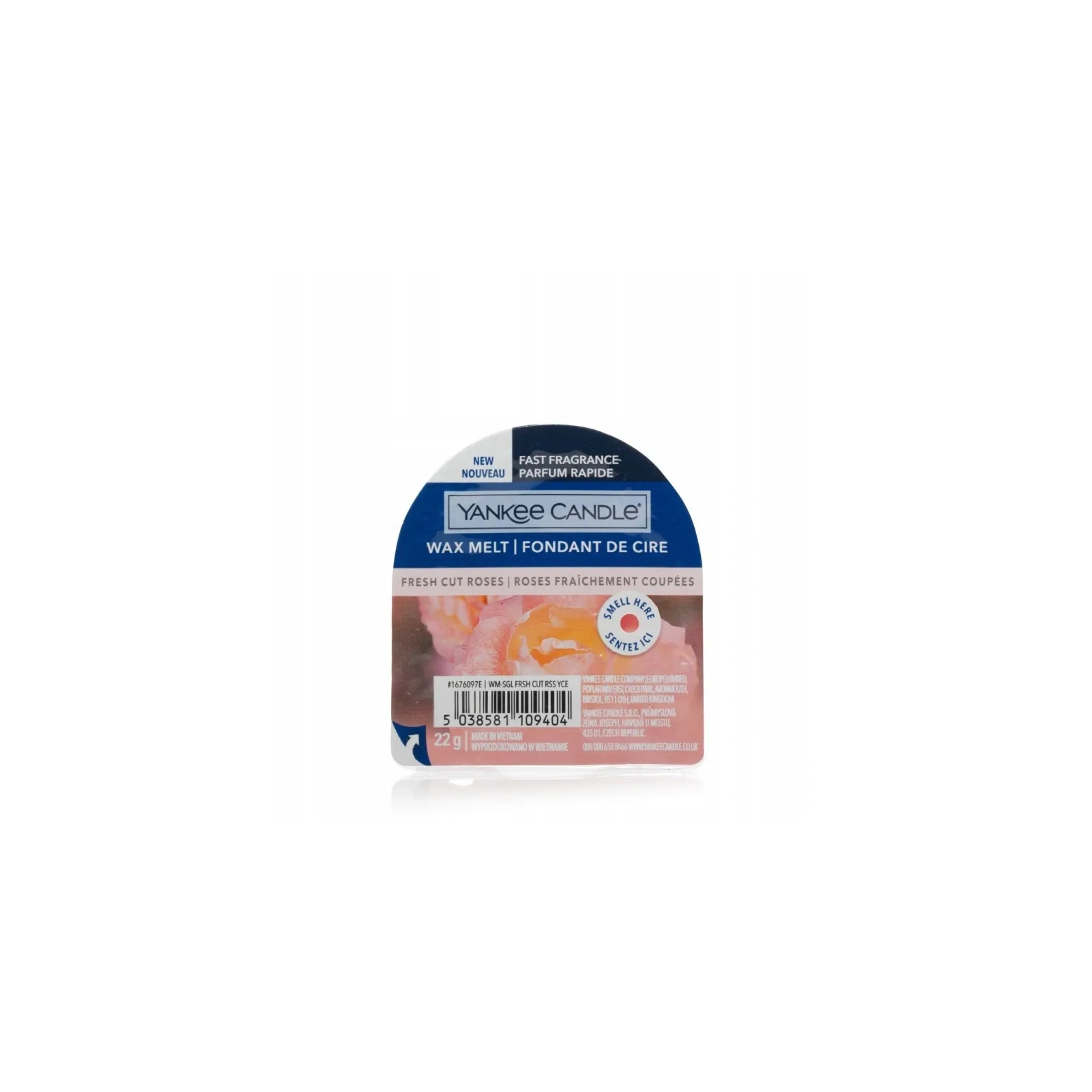 YANKEE CANDLE Classic Wax wosk zapachowy FRESH CUT ROSES 22g