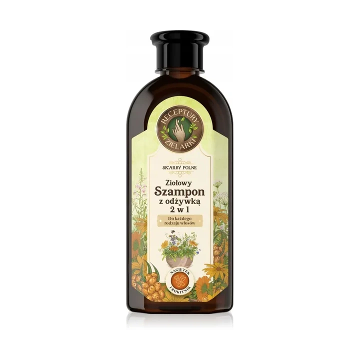 RECEPTURY ZIELARKI Skarby Polne ziołowy szampon Nagietek i Rokitnik 350ml