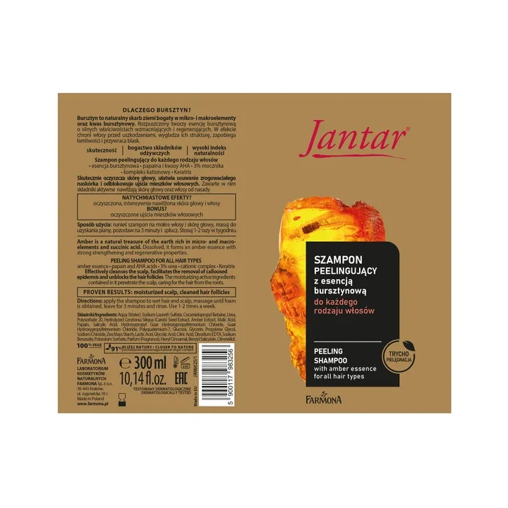 FARMONA Jantar peelingujący szampon z esencją bursztynową 300ml