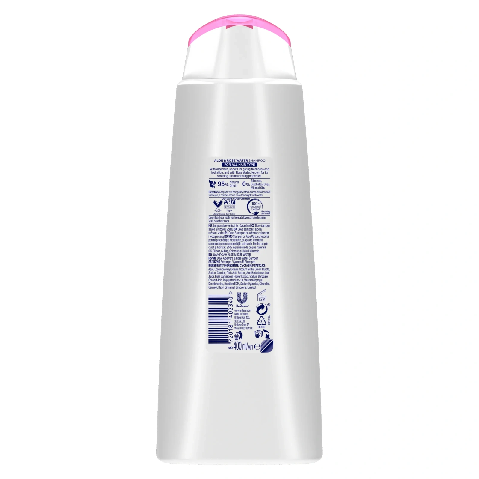 DOVE Ultra Care szampon do włosów Aloe & Rose Water 400ml