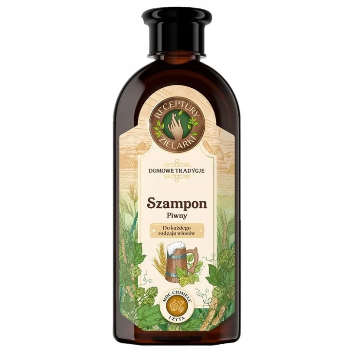 RECEPTURY ZIELARKI Domowe Tradycje szampon do włosów Piwny 350ml