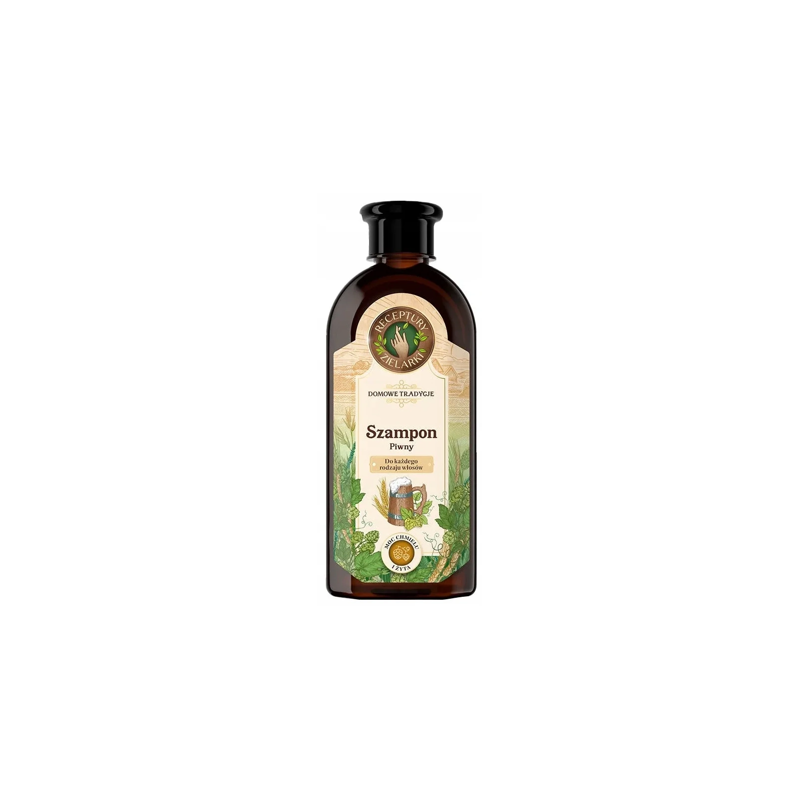 RECEPTURY ZIELARKI Domowe Tradycje szampon do włosów Piwny 350ml