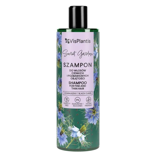 VIS PLANTIS Sweet Garden szampon do włosów bez objętości Czarnuszka 400ml