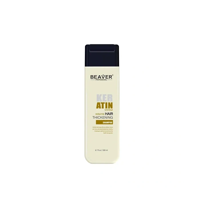 BEAVER Keratin System keratynowy szampon zagęszczający włosy 200ml 