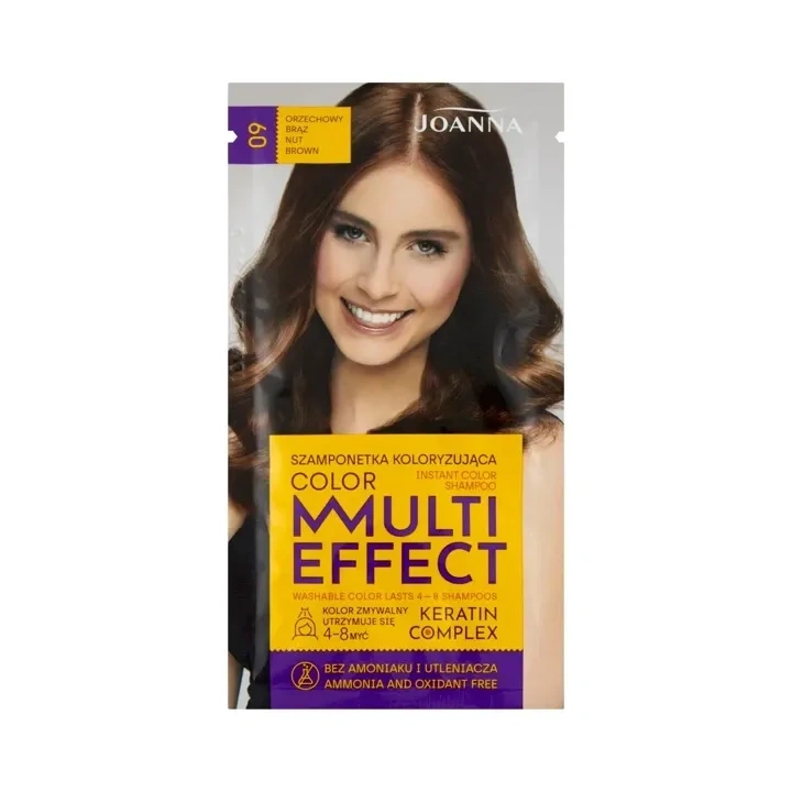 JOANNA Multi Effect szamponetka koloryzująca 09 Orzechowy Brąz 35g