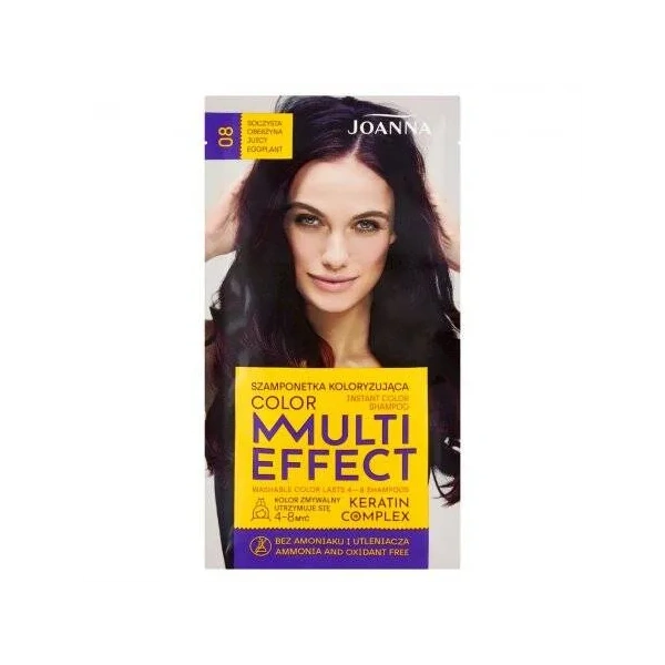 JOANNA Multi Effect szamponetka koloryzująca 08 Soczysta Oberżyna 35g
