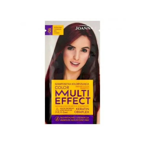 JOANNA Multi Effect szamponetka koloryzująca 06 Wiśniowa Czerwień 35g