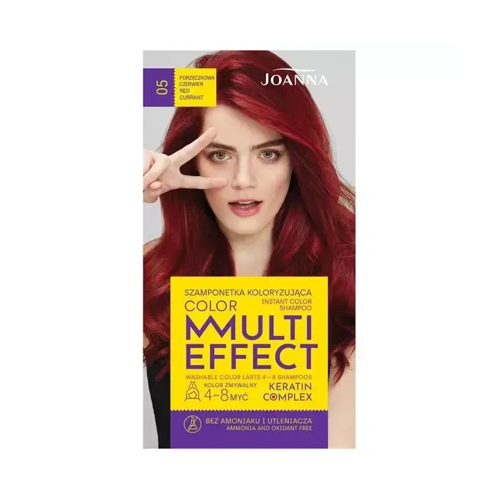 JOANNA Multi Effect szamponetka koloryzująca 05 Porzeczkowa Czerwień 35g