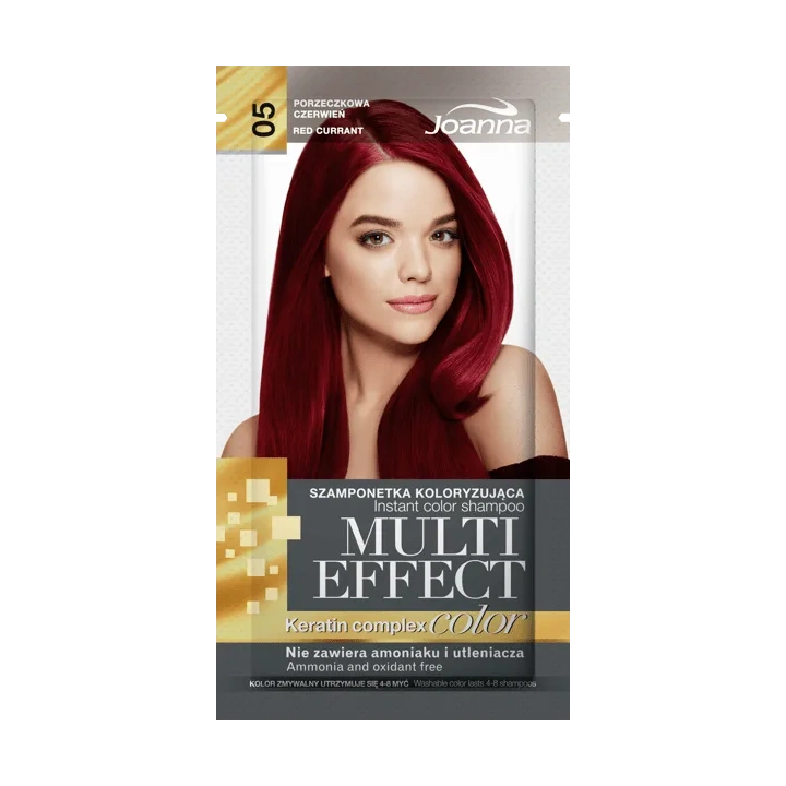 JOANNA Multi Effect szamponetka koloryzująca 05 Porzeczkowa Czerwień 35g