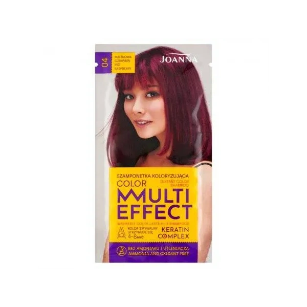 JOANNA Multi Effect szamponetka koloryzująca 04 Malinowa Czerwień 35g