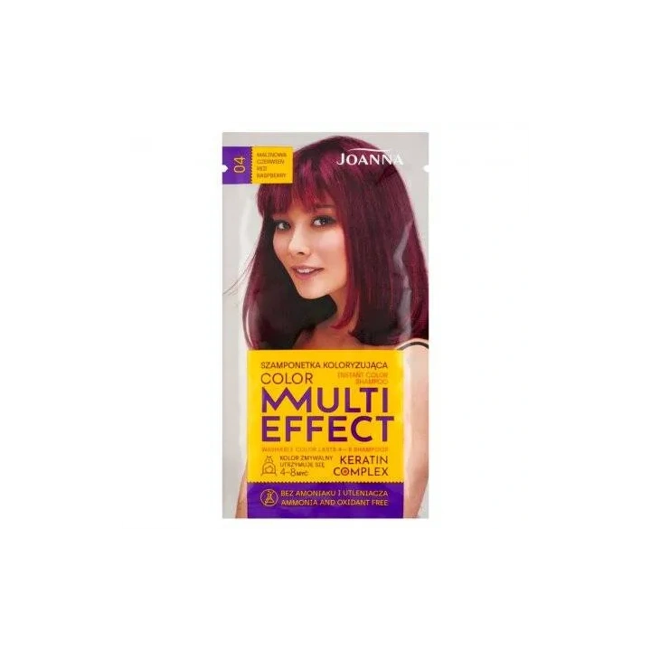 JOANNA Multi Effect szamponetka koloryzująca 04 Malinowa Czerwień 35g