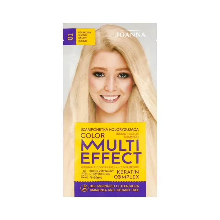 JOANNA Multi Effect szamponetka koloryzująca 01 Piaskowy Blond 35g