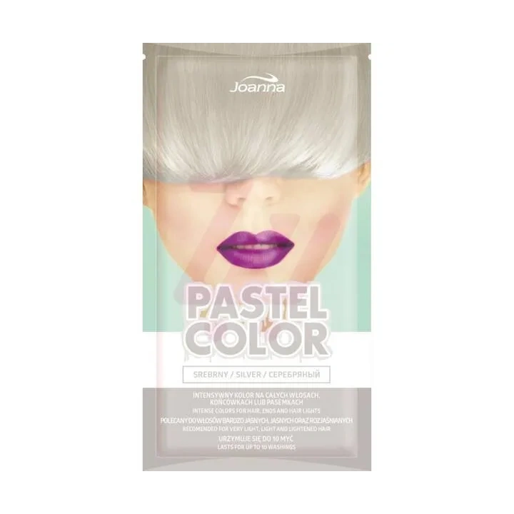 JOANNA Pastel Color szamponetka koloryzująca do włosów Srebrny 35g