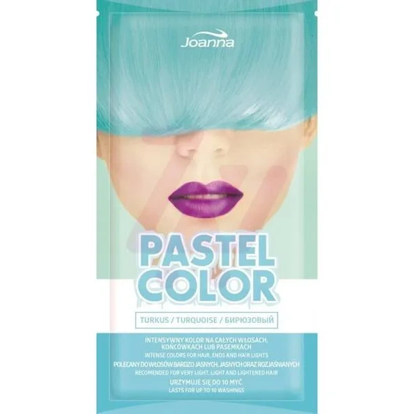 JOANNA Pastel Color szamponetka koloryzująca do włosów Turkus 35g