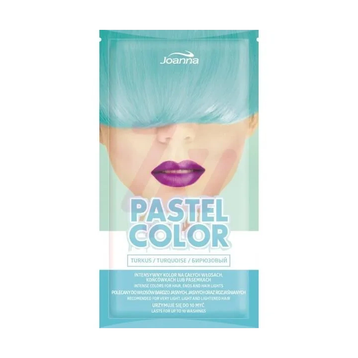 JOANNA Pastel Color szamponetka koloryzująca do włosów Turkus 35g