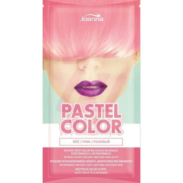JOANNA Pastel Color szamponetka koloryzująca do włosów Róż 35g