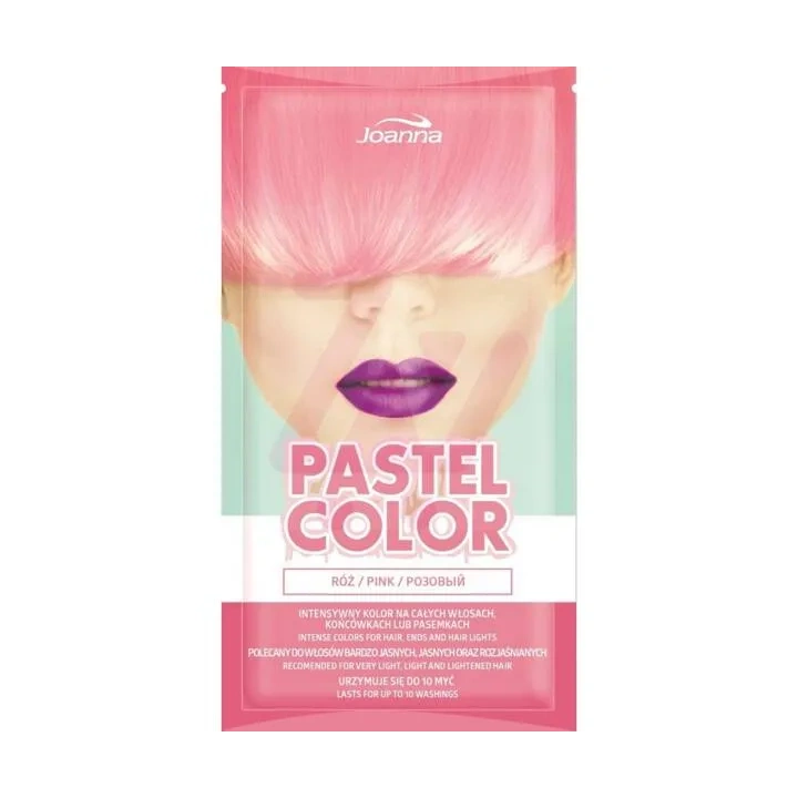 JOANNA Pastel Color szamponetka koloryzująca do włosów Róż 35g