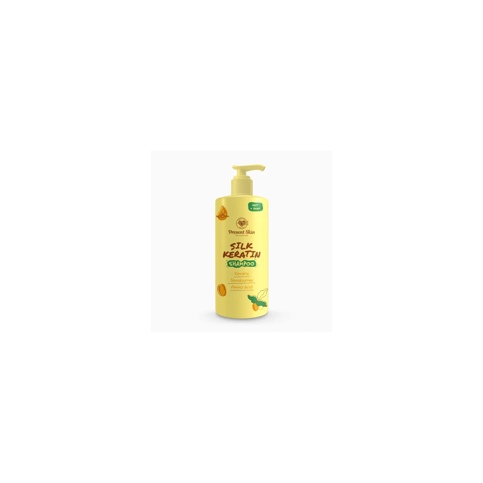PRESENT SKIN Silk Keratin szampon do włosów wygładzający z Jedwabiem 500ml