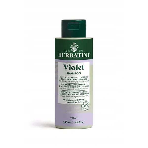 HERBATINT Bio Organic Violet szampon do włosów niweluje żółte tony 260ml 