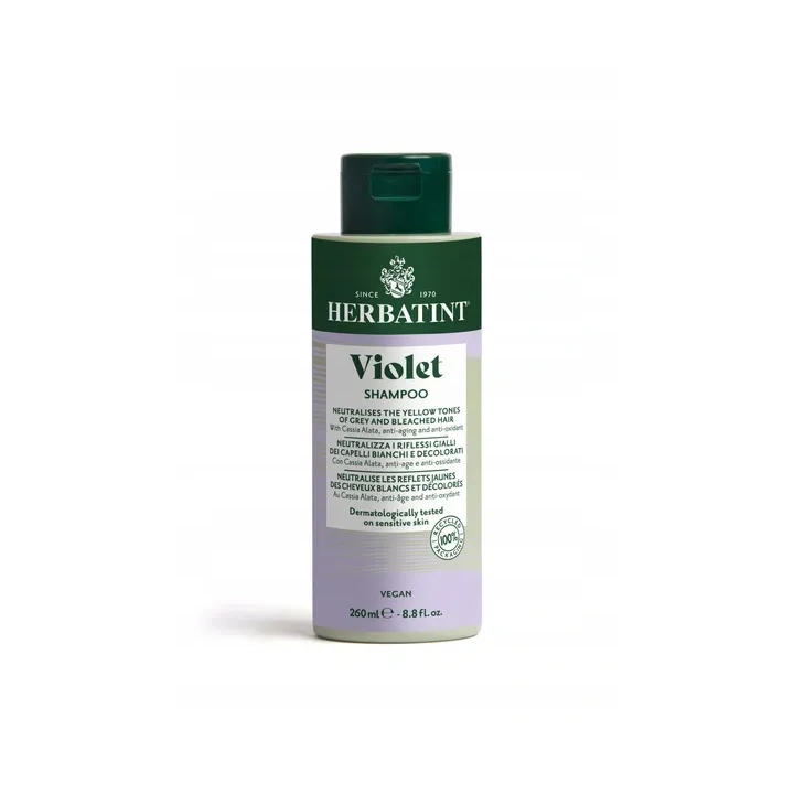 HERBATINT Bio Organic Violet szampon do włosów niweluje żółte tony 260ml 