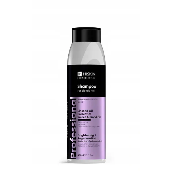 HISKIN Professional szampon do włosów blond redukuje żółtawe odcienie 400ml 