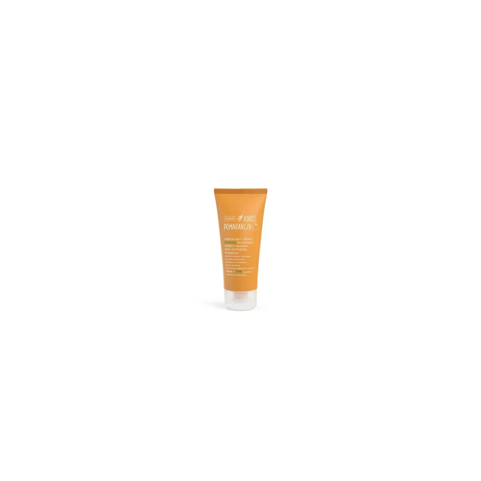 ZIAJA Vegan szampon do włosów nawilżający Kokos Pomarańcza 200ml 