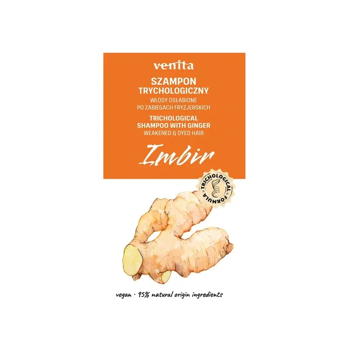 VENITA Trichological trychologiczny szampon do włosów Imbir 300ml 