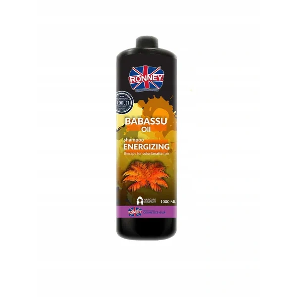 RONNEY Babassu Oil enegretyzujący szampon do włosów farbowanych  1000ml