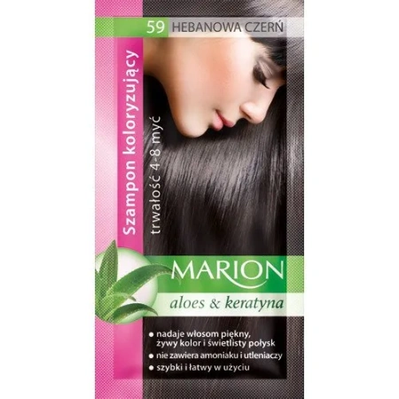 MARION Szampon koloryzujący 59 Hebanowa Czerń 40ml