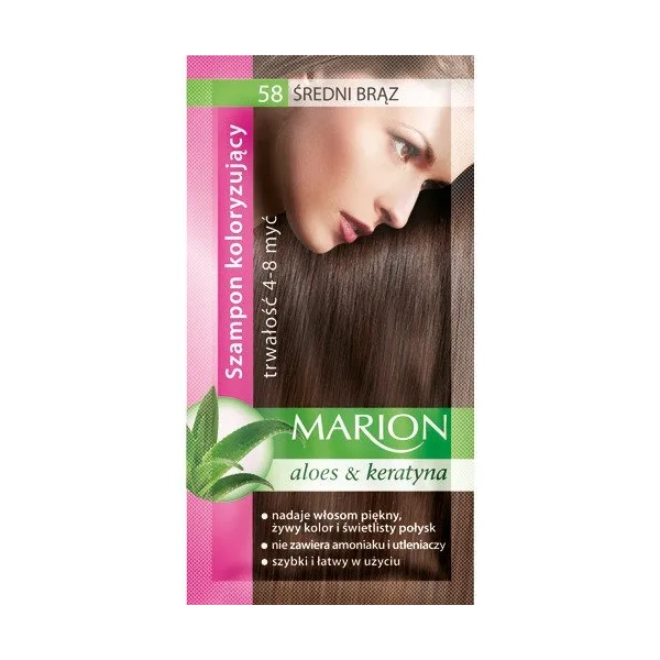 MARION Szampon koloryzujący 58 Średni Brąz 40ml