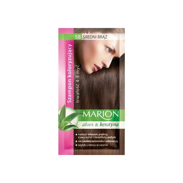 MARION Szampon koloryzujący 58 Średni Brąz 40ml