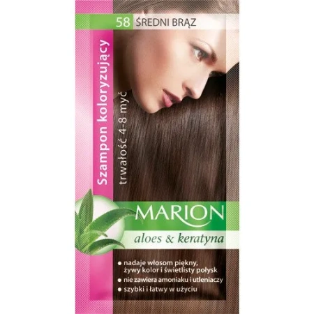 MARION Szampon koloryzujący 58 Średni Brąz 40ml