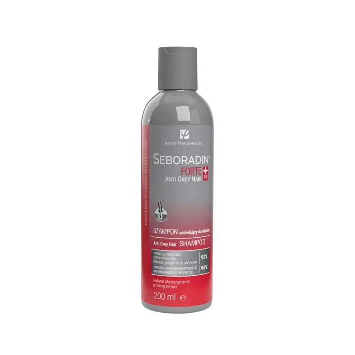 SEBORADIN Forte+ Anti Grey Hair szampon do włosów odsiwiający 200ml