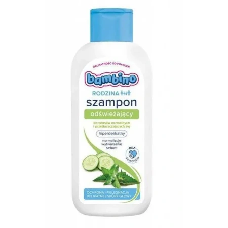 BAMBINO Rodzina szampon do włosów przetłuszczających się Odświeżający 400ml