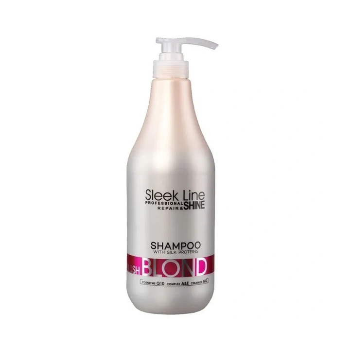 STAPIZ Sleek Line Blond Szampon do włosów różowy odcień 1000ml