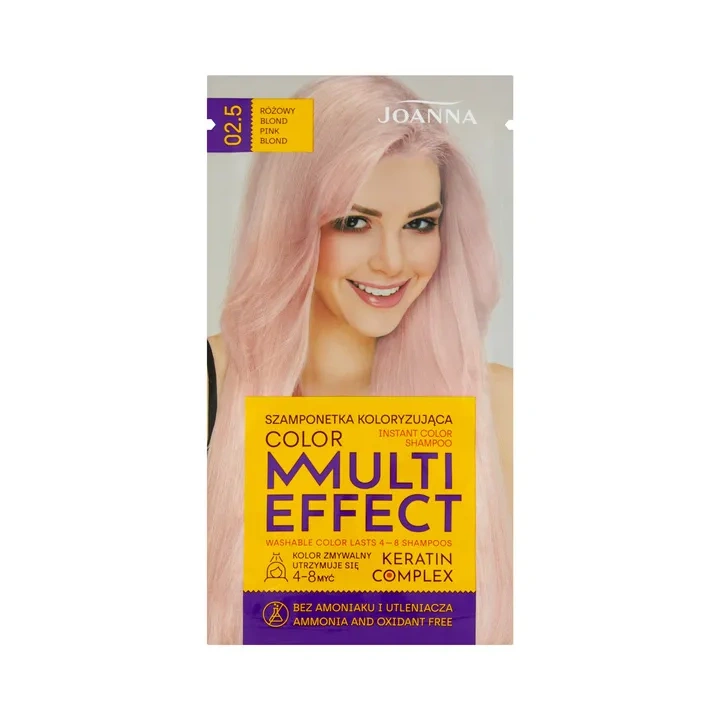 JOANNA Multi Effect szamponetka koloryzująca 02.5 Różowy Blond