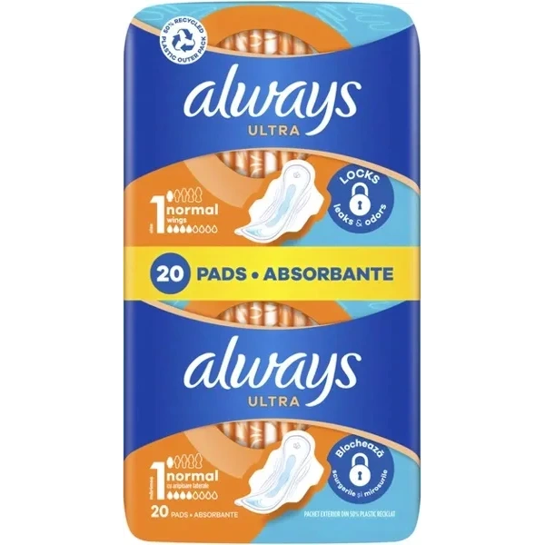 ALWAYS Ultra Normal+ podpaski ze skrzydełkami Duo 2x10szt 